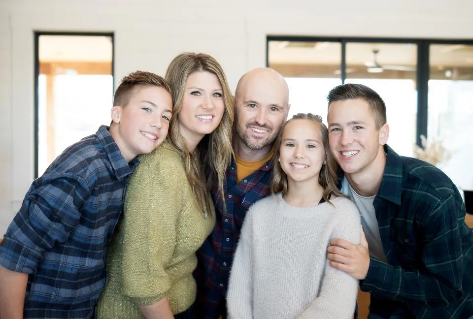 Kenneth and Nikki Enders with their three children